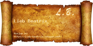 Lieb Beatrix névjegykártya